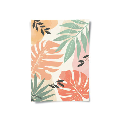Boho Monstera Leaves - Poster