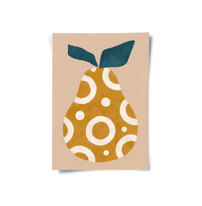 Boho Mustard Pear - Poster