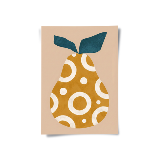 Boho Mustard Pear - Poster