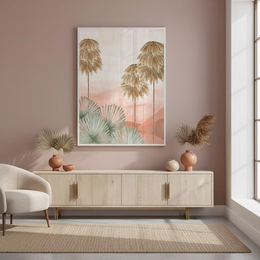 Boho Palm Tree Desert - Fine Art