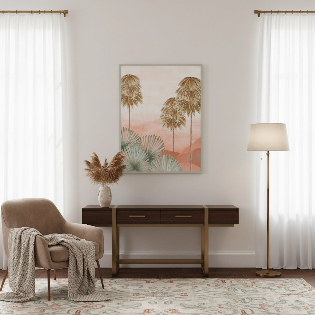 2Boho Palm Tree Desert - Fine Art