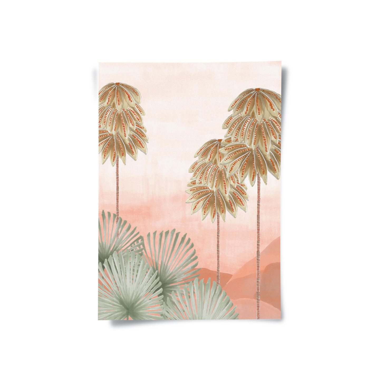 2Boho Palm Tree Desert - Poster