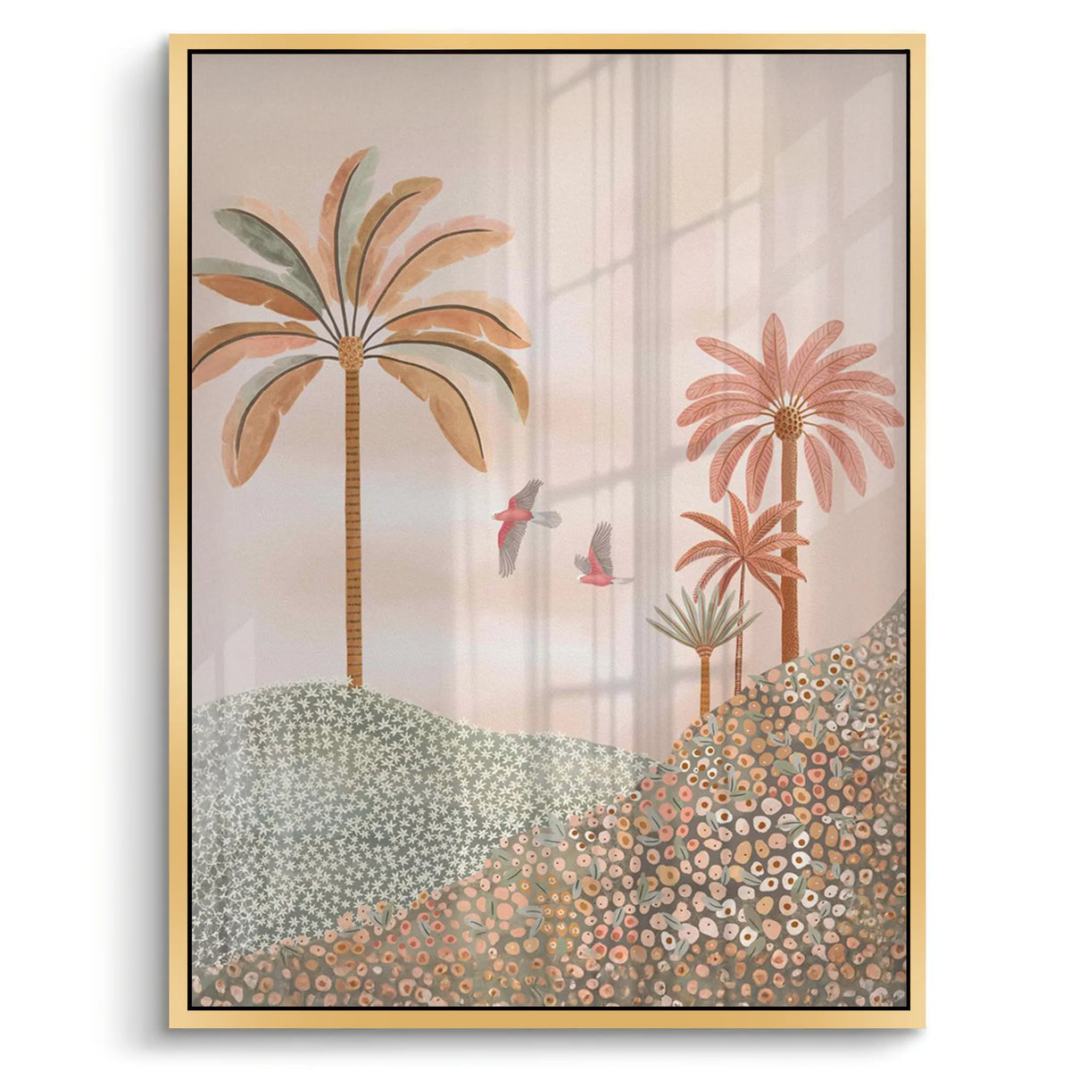 Boho Palms - Acrylic - Jasmineart.ae