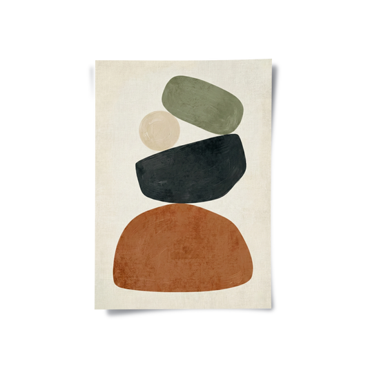 Boho Pebble Balance - Poster