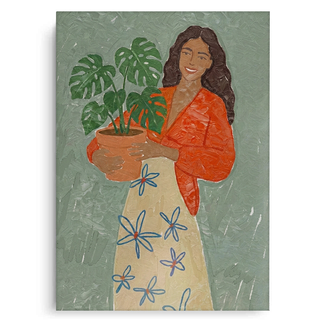 2Boho Plant Lady - Canvas