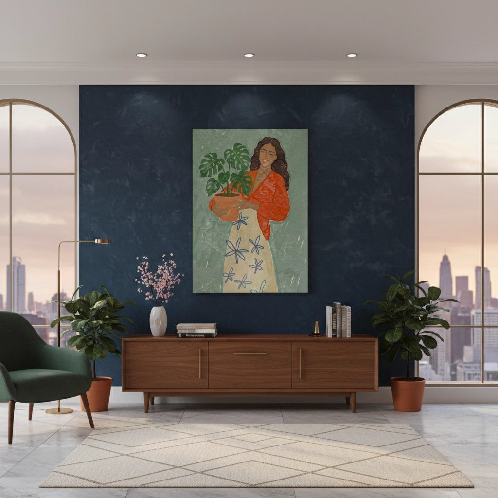2Boho Plant Lady - Canvas