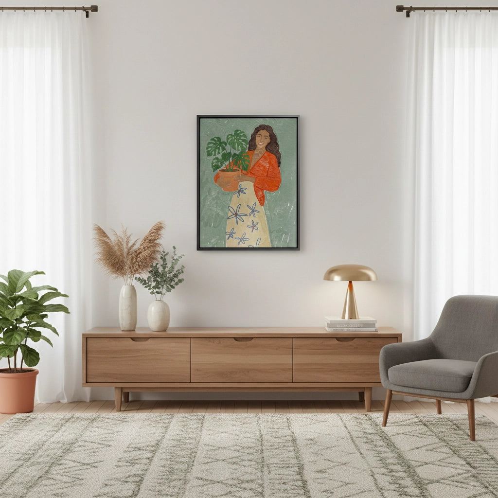 2Boho Plant Lady - Canvas