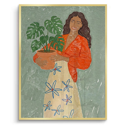 Boho Plant Lady - Fine Art