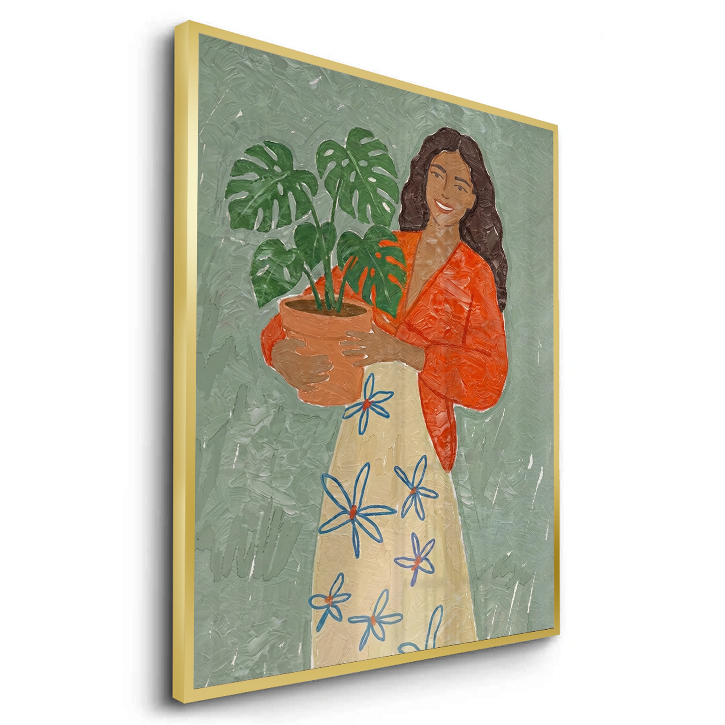 2Boho Plant Lady - Fine Art