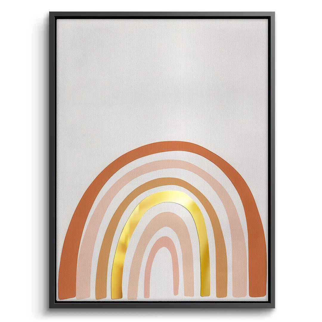 2Boho Rainbow Gold Arch - Canvas