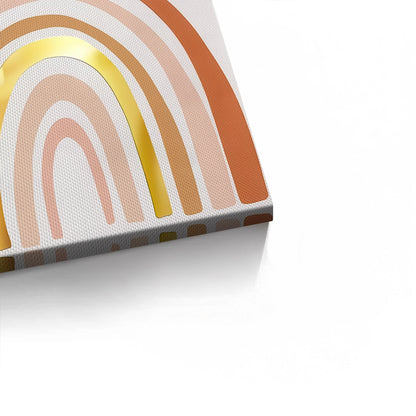 Boho Rainbow Gold Arch - Canvas