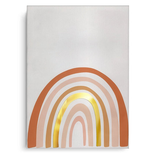Boho Rainbow Gold Arch - Canvas