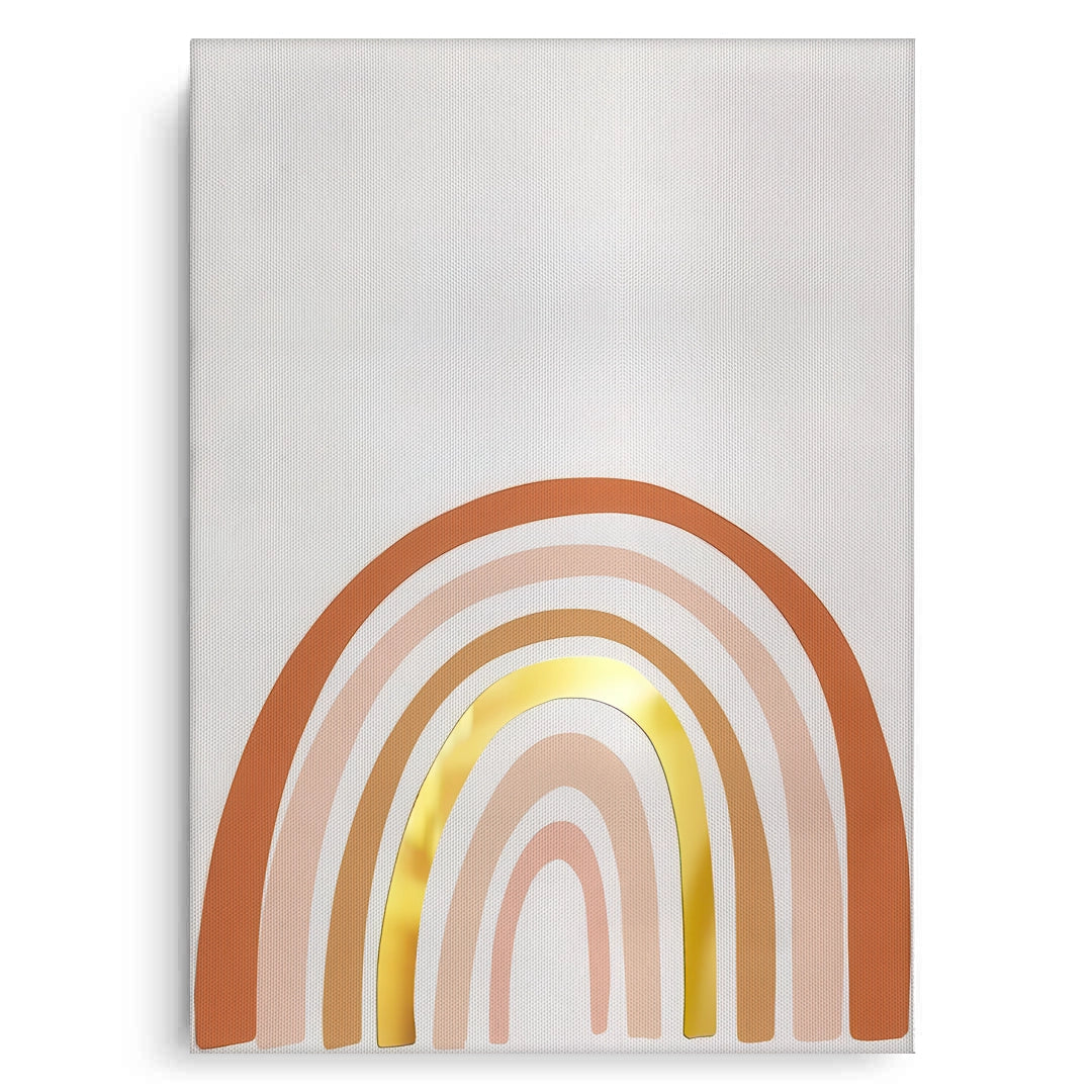 2Boho Rainbow Gold Arch - Canvas