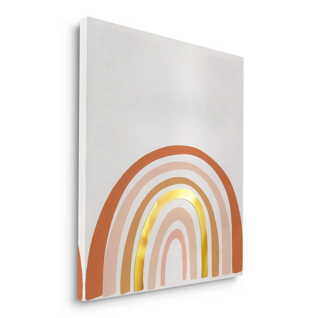 2Boho Rainbow Gold Arch - Canvas