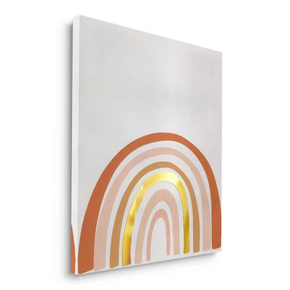 Boho Rainbow Gold Arch - Canvas
