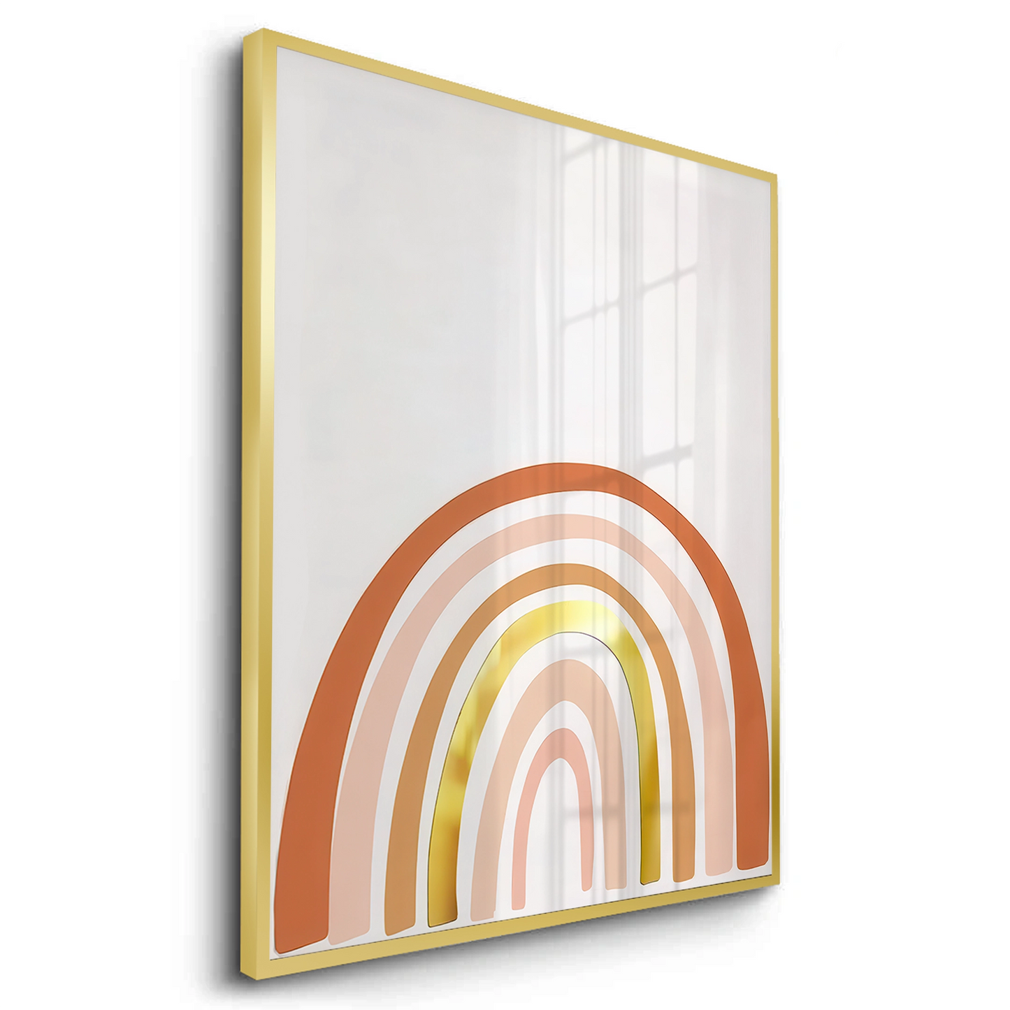 2Boho Rainbow Gold Arch - Fine Art