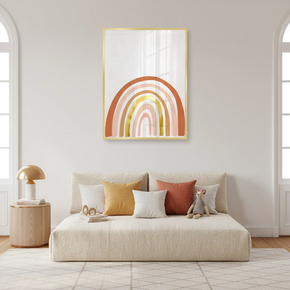 Boho Rainbow Gold Arch - Fine Art