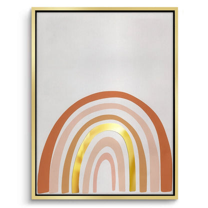Boho Rainbow Gold Arch - Canvas