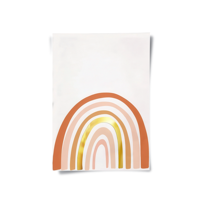 Boho Rainbow Gold Arch - Poster