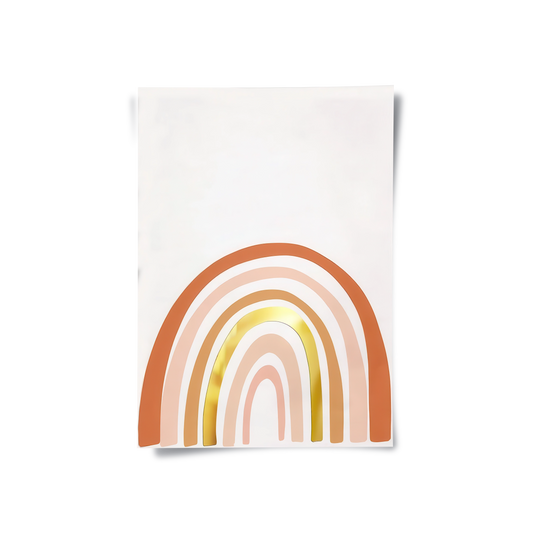Boho Rainbow Gold Arch - Poster
