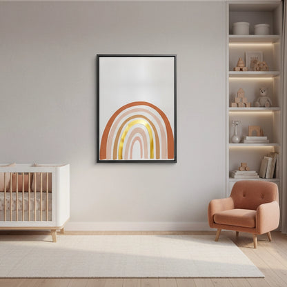 Boho Rainbow Gold Arch - Canvas