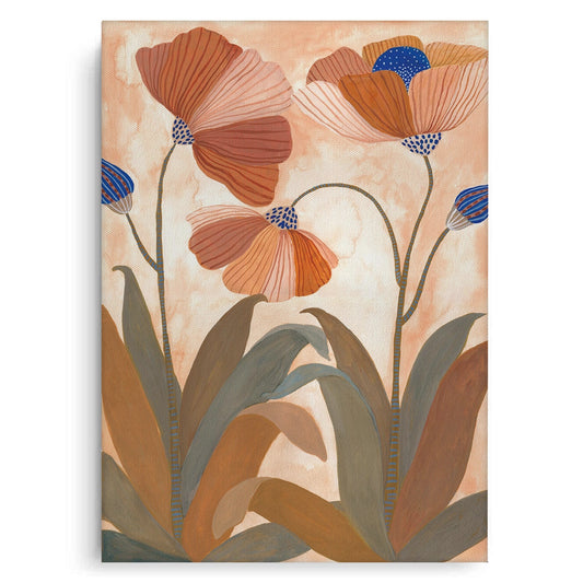 Boho Terracotta Floral - Canvas