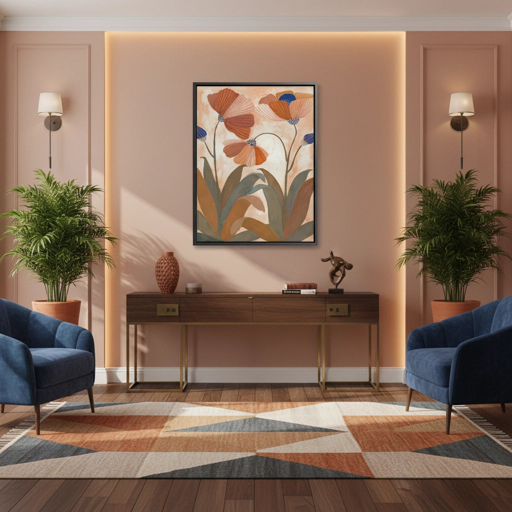 2Boho Terracotta Floral - Canvas