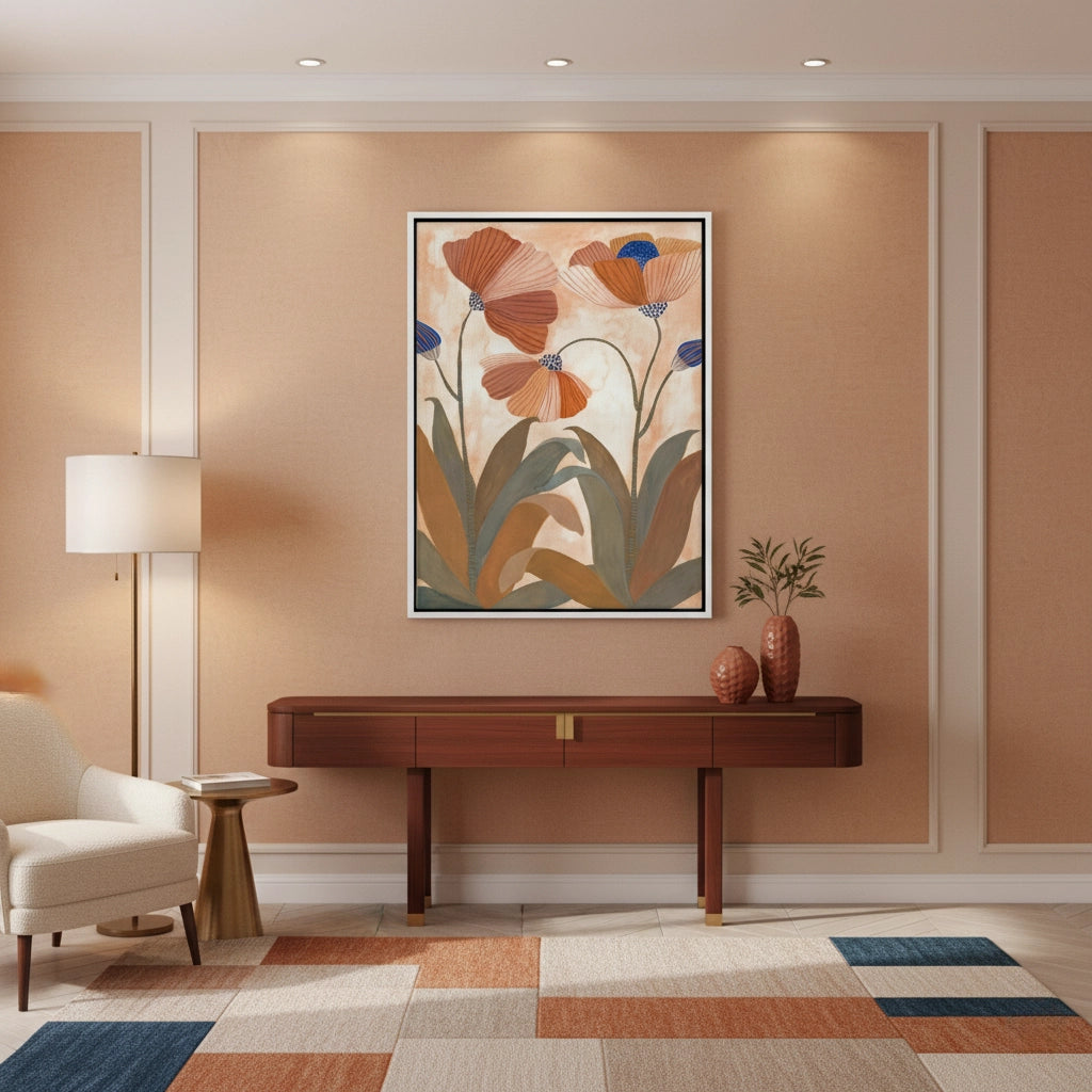 2Boho Terracotta Floral - Canvas