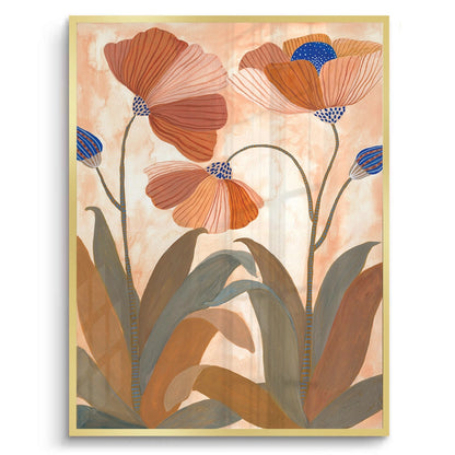 Boho Terracotta Floral - Fine Art