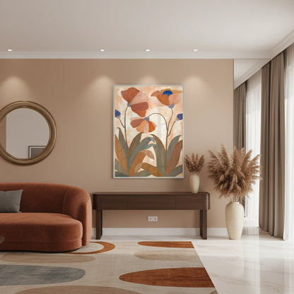 Boho Terracotta Floral - Fine Art