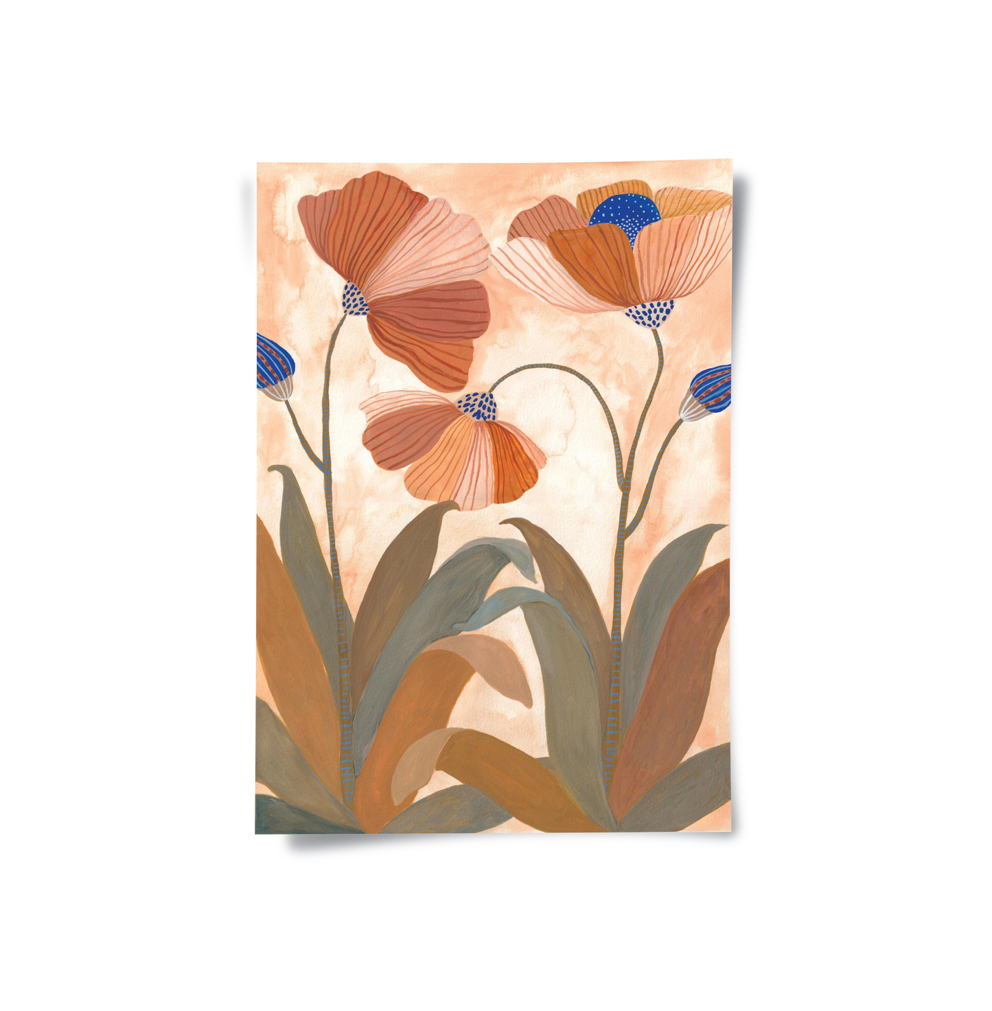2Boho Terracotta Floral - Poster