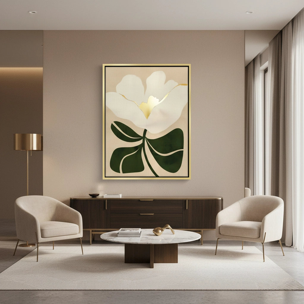 2Boho White Bloom - Canvas