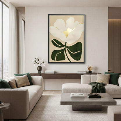 Boho White Bloom - Canvas