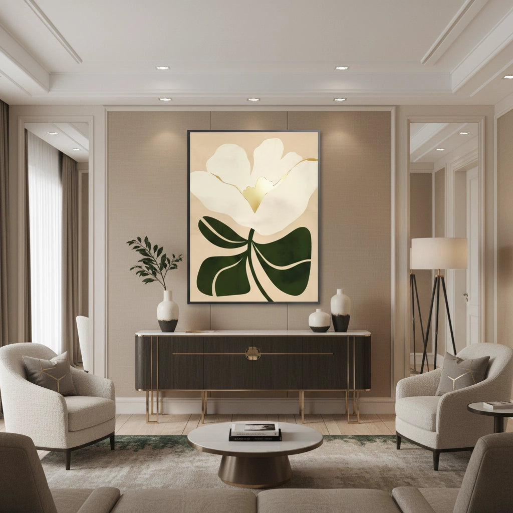 Boho White Bloom - Fine Art - Jasmineart.ae