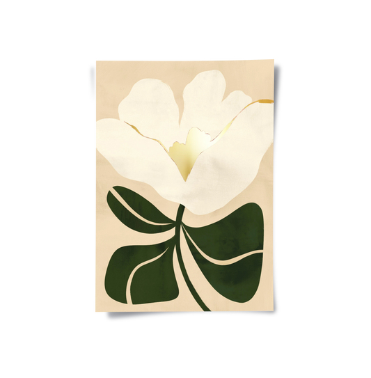 Boho White Bloom - Poster