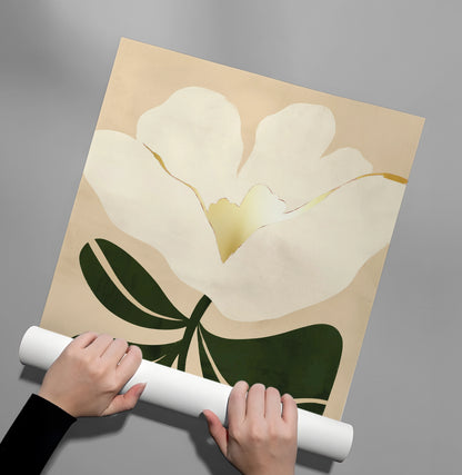 Boho White Bloom - Poster