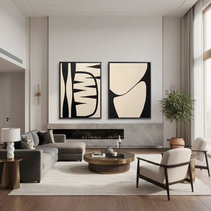 Bold Monochrome Geometric Set of 2 #BMGS220