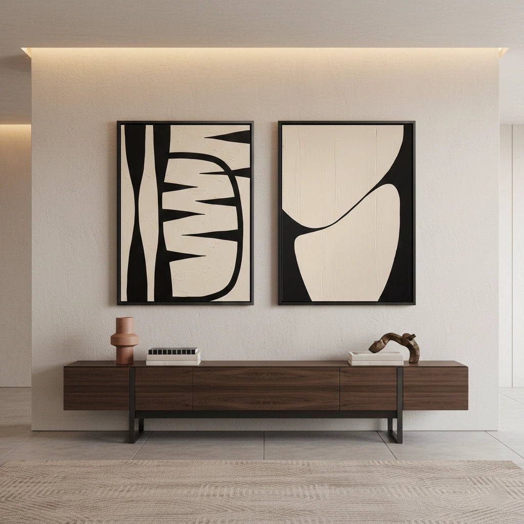 2Bold Monochrome Geometric Set of 2 #BMGS220