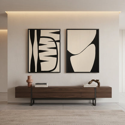 Bold Monochrome Geometric Set of 2 #BMGS220