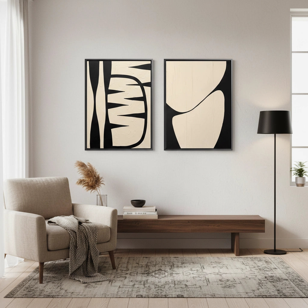 2Bold Monochrome Geometric Set of 2 #BMGS220