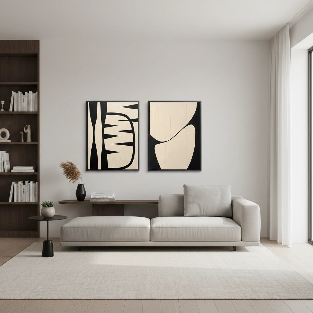 2Bold Monochrome Geometric Set of 2 #BMGS220