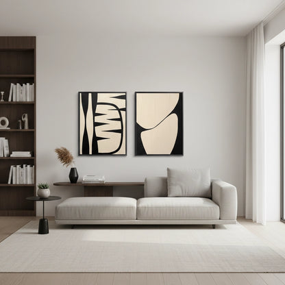 Bold Monochrome Geometric Set of 2 #BMGS220