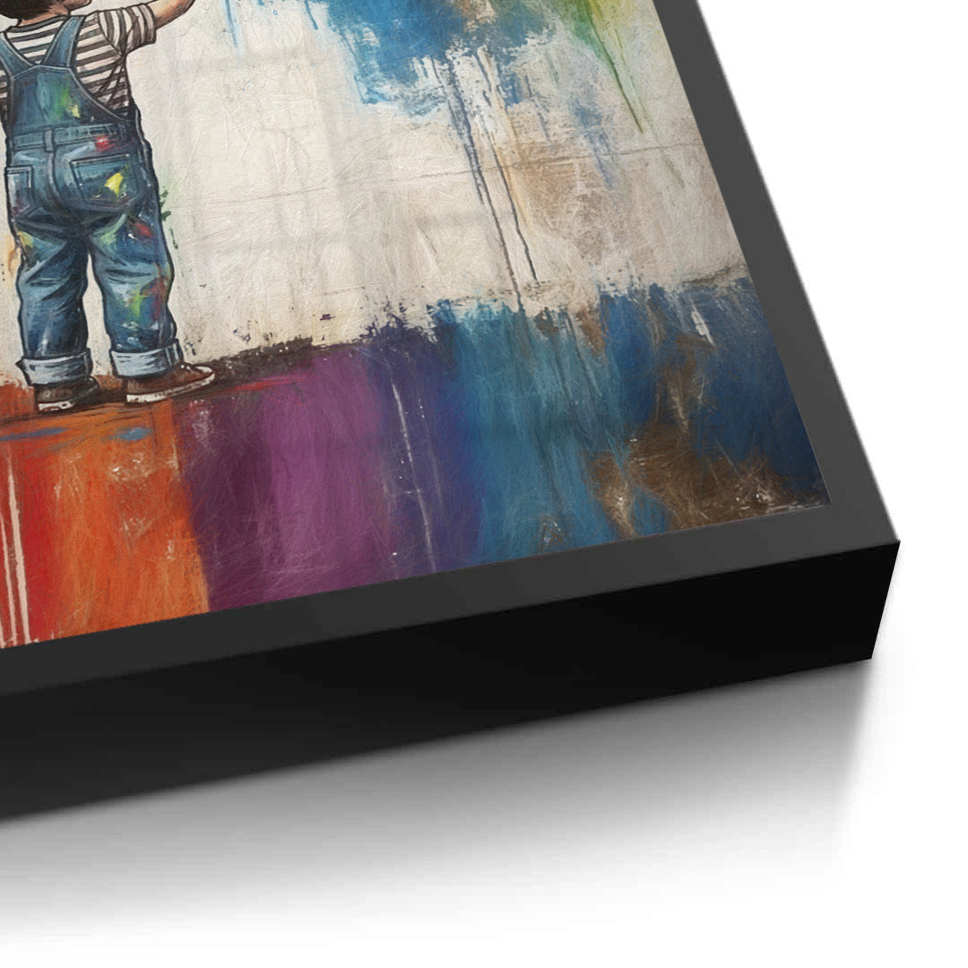 2Boy Painting Rainbow - Fine Art