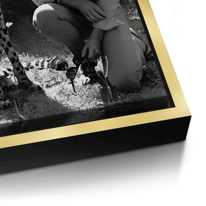Brigitte Bardot with Cheetah - Canvas