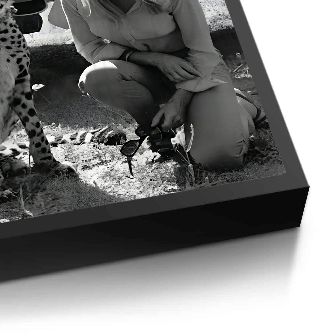 2Brigitte Bardot with Cheetah - Fine Art