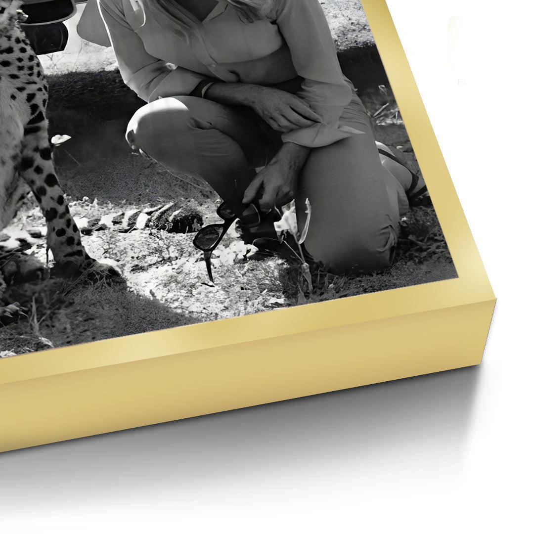 2Brigitte Bardot with Cheetah - Fine Art