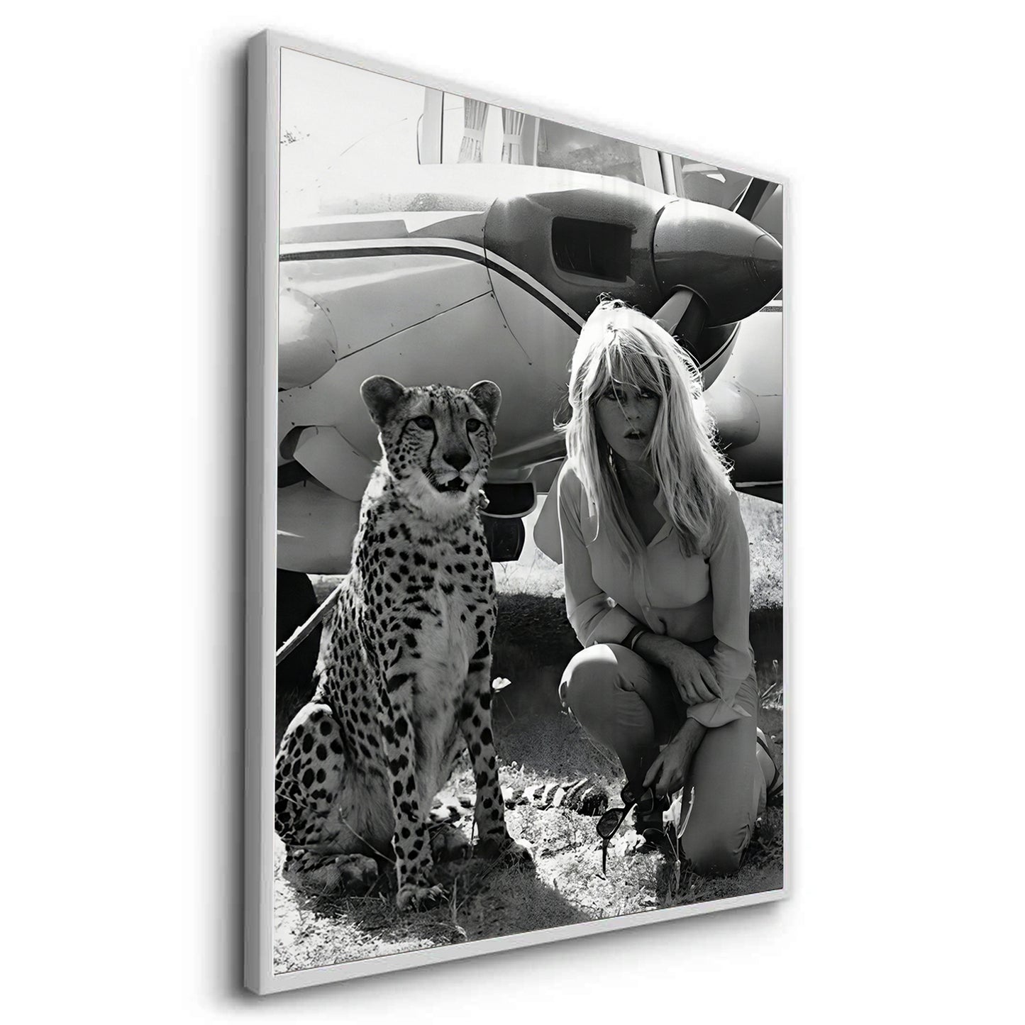 2Brigitte Bardot with Cheetah - Fine Art