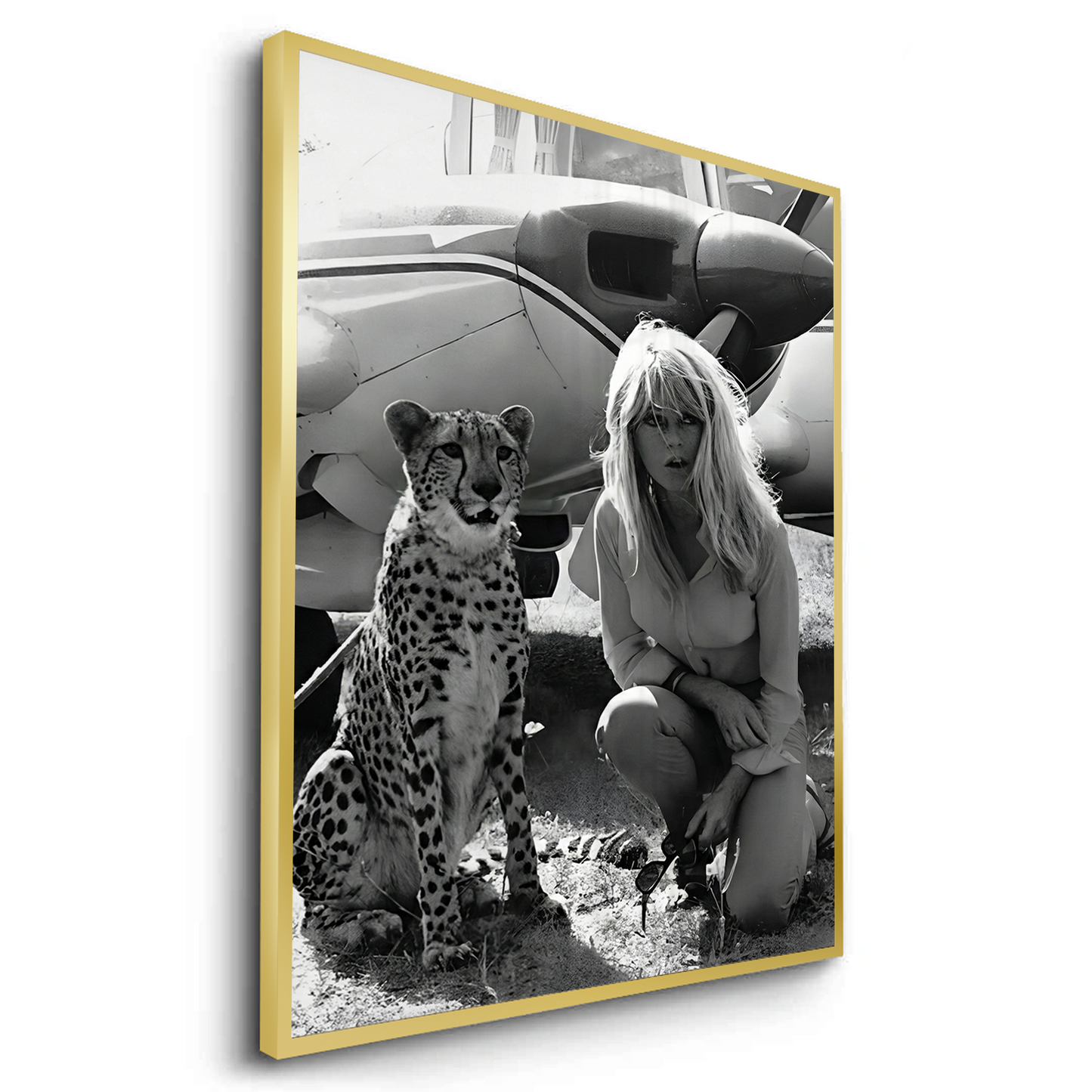 2Brigitte Bardot with Cheetah - Fine Art