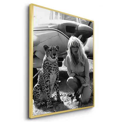 Brigitte Bardot with Cheetah - Fine Art