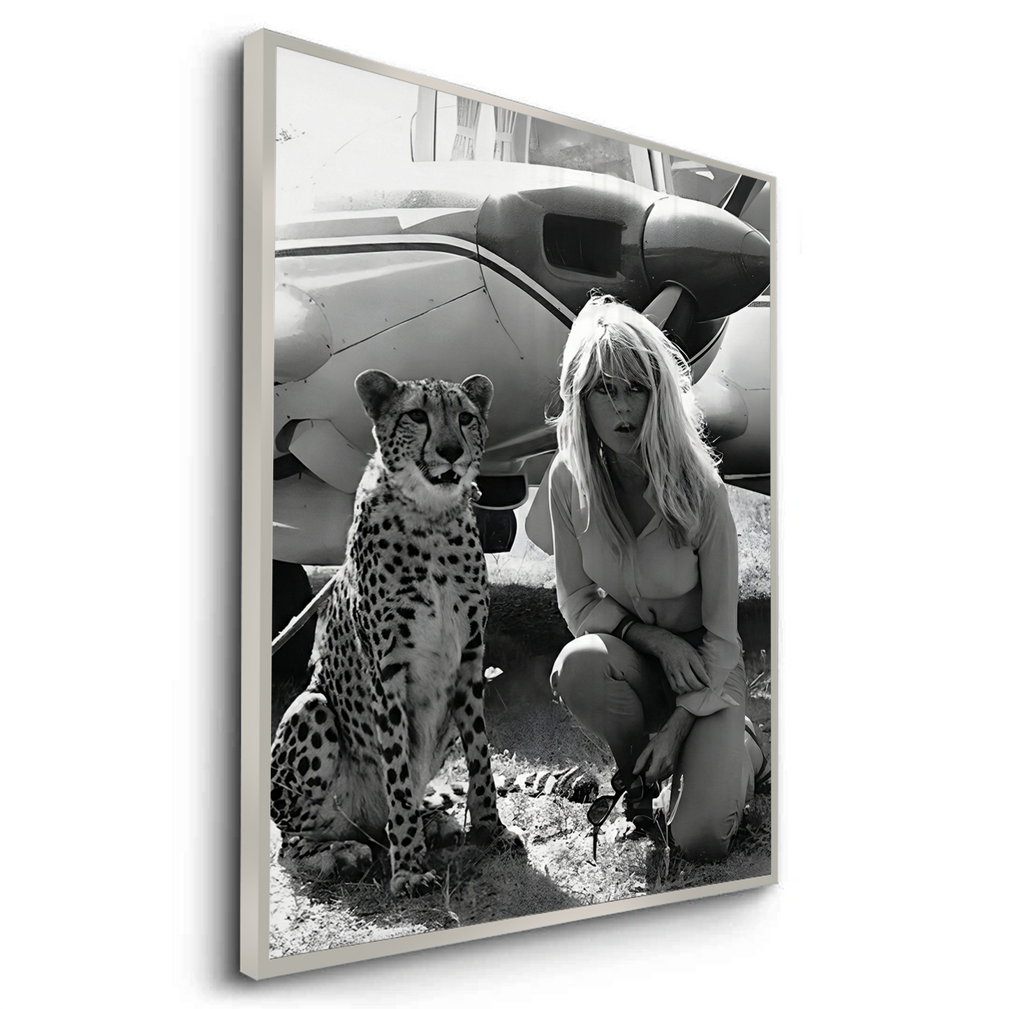 2Brigitte Bardot with Cheetah - Fine Art